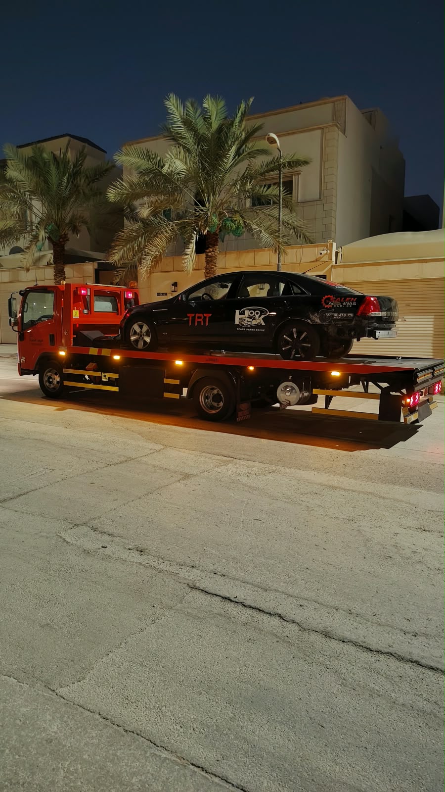 Ford Mustang — flatbed transport, Riyadh