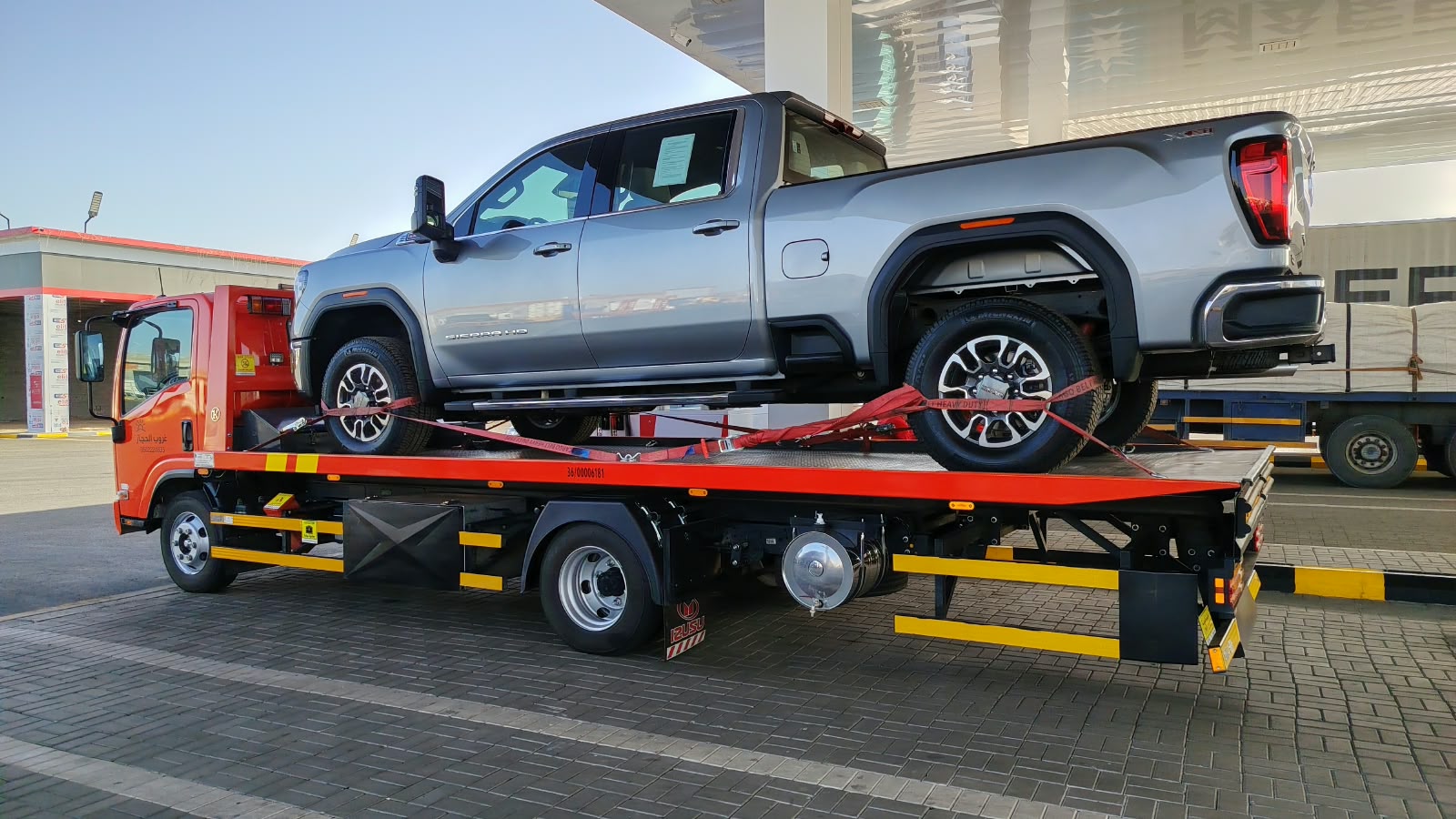GMC Sierra pickup — workshop transport